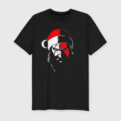 Мужская футболка хлопок Slim Santa Kratos