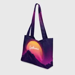 Пляжная сумка 3D Synthwave Retrowave - фото 2