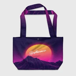 Пляжная сумка 3D Synthwave Retrowave
