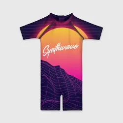 Детский купальный костюм 3D Synthwave Retrowave
