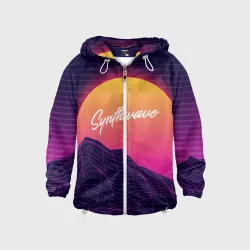 Детская ветровка 3D Synthwave Retrowave