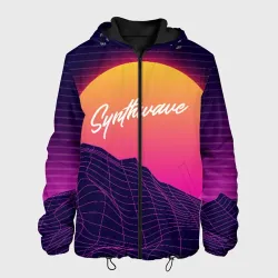 Мужская куртка 3D Synthwave Retrowave