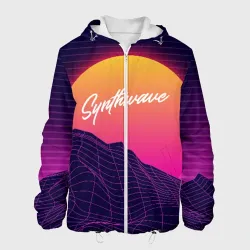 Мужская куртка 3D Synthwave Retrowave