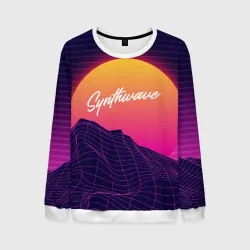 Мужской свитшот 3D Synthwave Retrowave