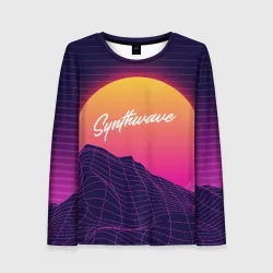 Женский лонгслив 3D Synthwave Retrowave