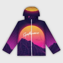 Женская ветровка 3D Synthwave Retrowave