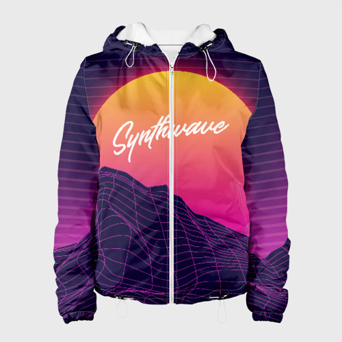 Женская куртка 3D Synthwave Retrowave