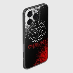 Чехол для iPhone 16 Pro силиконовый с защитой камеры Оверлорд лого краснобелый - фото 2