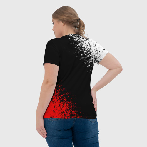 Женская футболка 3D Оверлорд лого краснобелый, цвет 3D печать - фото 7