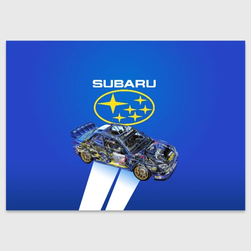 Поздравительная открытка Subaru