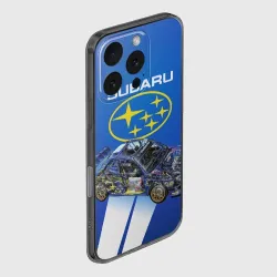 Чехол для iPhone 16 Pro силиконовый с защитой камеры Subaru - фото 2
