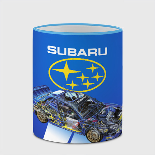 Кружка с полной запечаткой Subaru, цвет Кант небесно-голубой - фото 4
