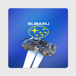 Магнит виниловый Квадрат Subaru