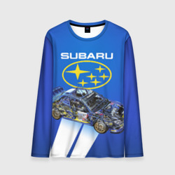 Мужской лонгслив 3D Subaru