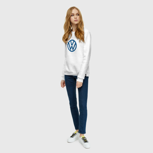 Женский свитшот хлопок Volkswagen, цвет белый - фото 5