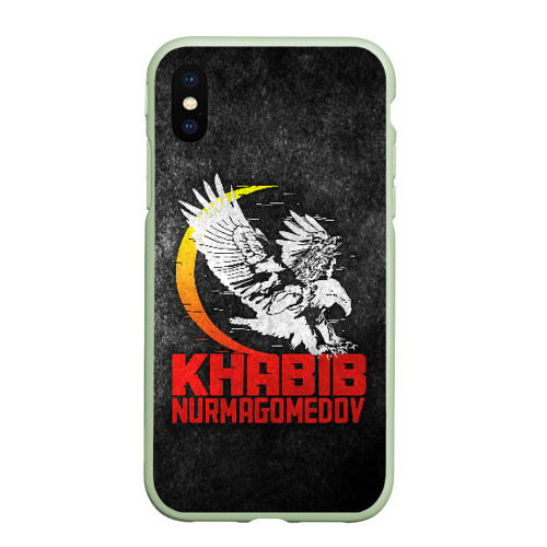 Чехол для iPhone XS Max матовый Khabib Nurmagomedov 242, цвет салатовый