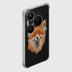 Чехол для Huawei Pura 70 Pro Лиса в наушниках - фото 2