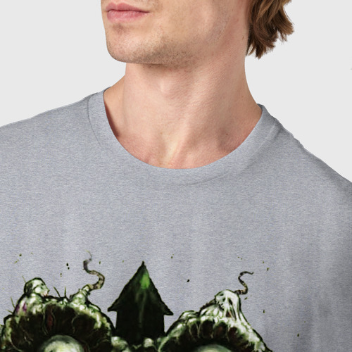 Мужская футболка хлопок Warhammer 40 000 Nurgle, цвет меланж - фото 6