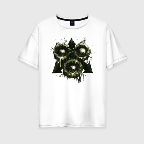 Женская футболка хлопок Oversize с принтом Warhammer 40 000 Nurgle, вид спереди #2