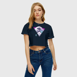 Женская футболка Crop-top 3D Великая Ретро Волна - фото 2