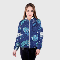 Женская куртка 3D Кот Космонавт - фото 2