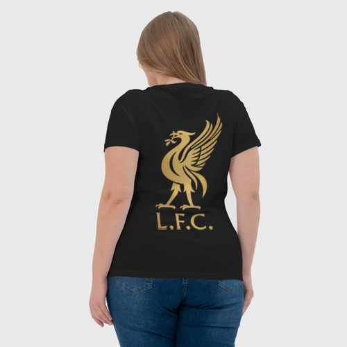 Женская футболка хлопок Ливерпуль, цвет черный - фото 7