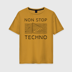 Женская футболка хлопок Oversize Technocafe