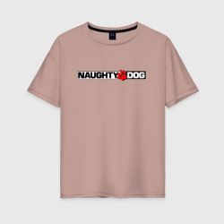 Женская футболка хлопок Oversize Naughty dog