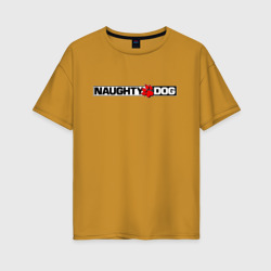 Женская футболка хлопок Oversize Naughty dog