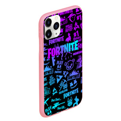 Чехол для iPhone 11 Pro Max матовый Fortnite x Marshmello neon неон - фото 2