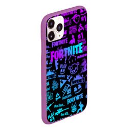 Чехол для iPhone 11 Pro Max матовый Fortnite x Marshmello neon неон - фото 2