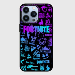 Чехол для iPhone 13 Pro Fortnite x Marshmello neon неон