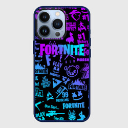 Чехол для iPhone 13 Pro Fortnite x Marshmello neon неон