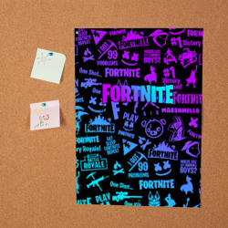 Постер Fortnite x Marshmello neon неон - фото 2