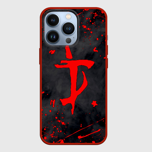 Чехол для iPhone 13 Pro Doom Slayer, цвет красный