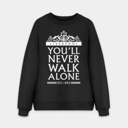 Мужской свитшот oversize без начеса хлопок Ливерпуль