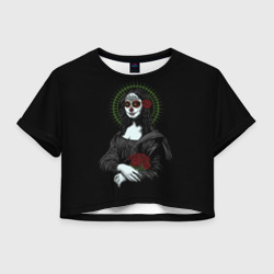 Женская футболка Crop-top 3D Mona Lisa - Santa Muerte