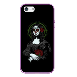 Чехол для iPhone 5/5S матовый Mona Lisa - Santa Muerte