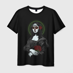 Мужская футболка 3D Mona Lisa - Santa Muerte