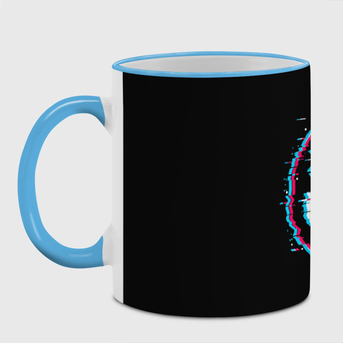 Кружка с полной запечаткой Glitch Smile, цвет Кант небесно-голубой - фото 2