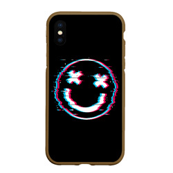 Чехол для iPhone XS Max матовый Glitch Smile