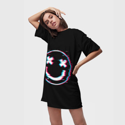 Платье-футболка 3D Glitch Smile - фото 2