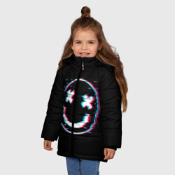 Зимняя куртка для девочек 3D Glitch Smile - фото 2