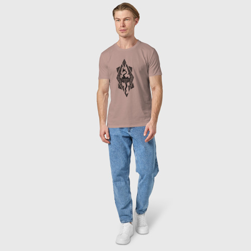 Мужская футболка хлопок The Elder Scrolls, цвет пыльно-розовый - фото 5