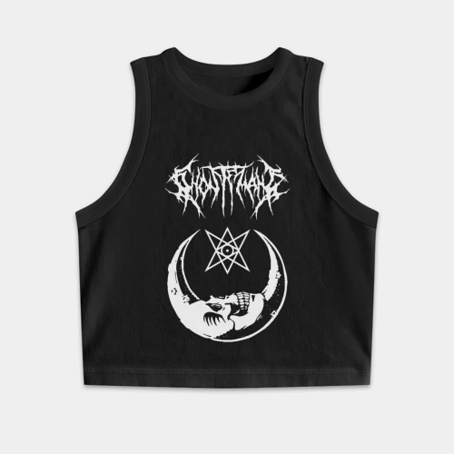 Женская укороченная майка-топ хлопок Ghostemane