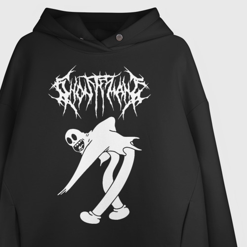 Женское худи Oversize хлопок Ghostemane, цвет черный - фото 3