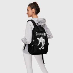 Рюкзак с принтом Ghostemane для любого человека, вид спереди №4. Цвет основы: белый