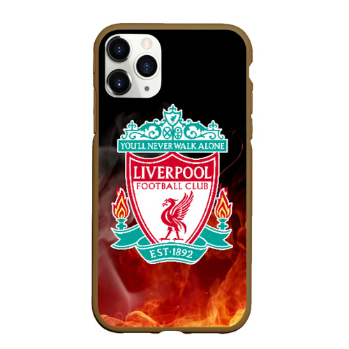 Чехол для iPhone 11 Pro Max матовый Liverpool, цвет коричневый