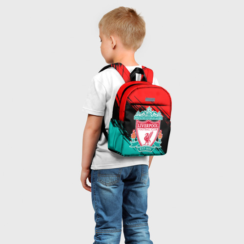 Детский рюкзак 3D с принтом LIVERPOOL, фото на моделе #1
