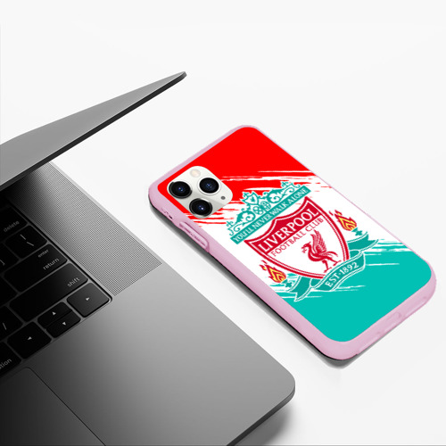 Чехол для iPhone 11 Pro Max матовый Liverpool, цвет розовый - фото 5